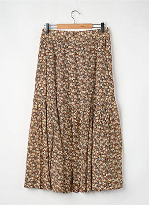 Fustă lungă portocalie SWILDENS femeie