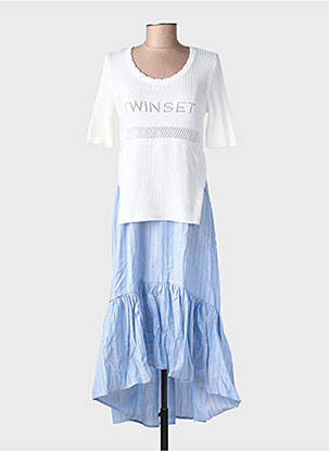 Rochie midi alb TWINSET femeie