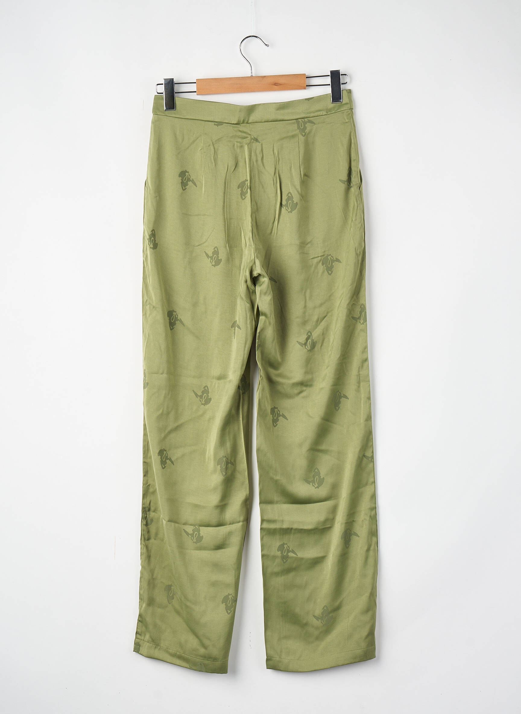Pantalon drept verde VILA femeie
