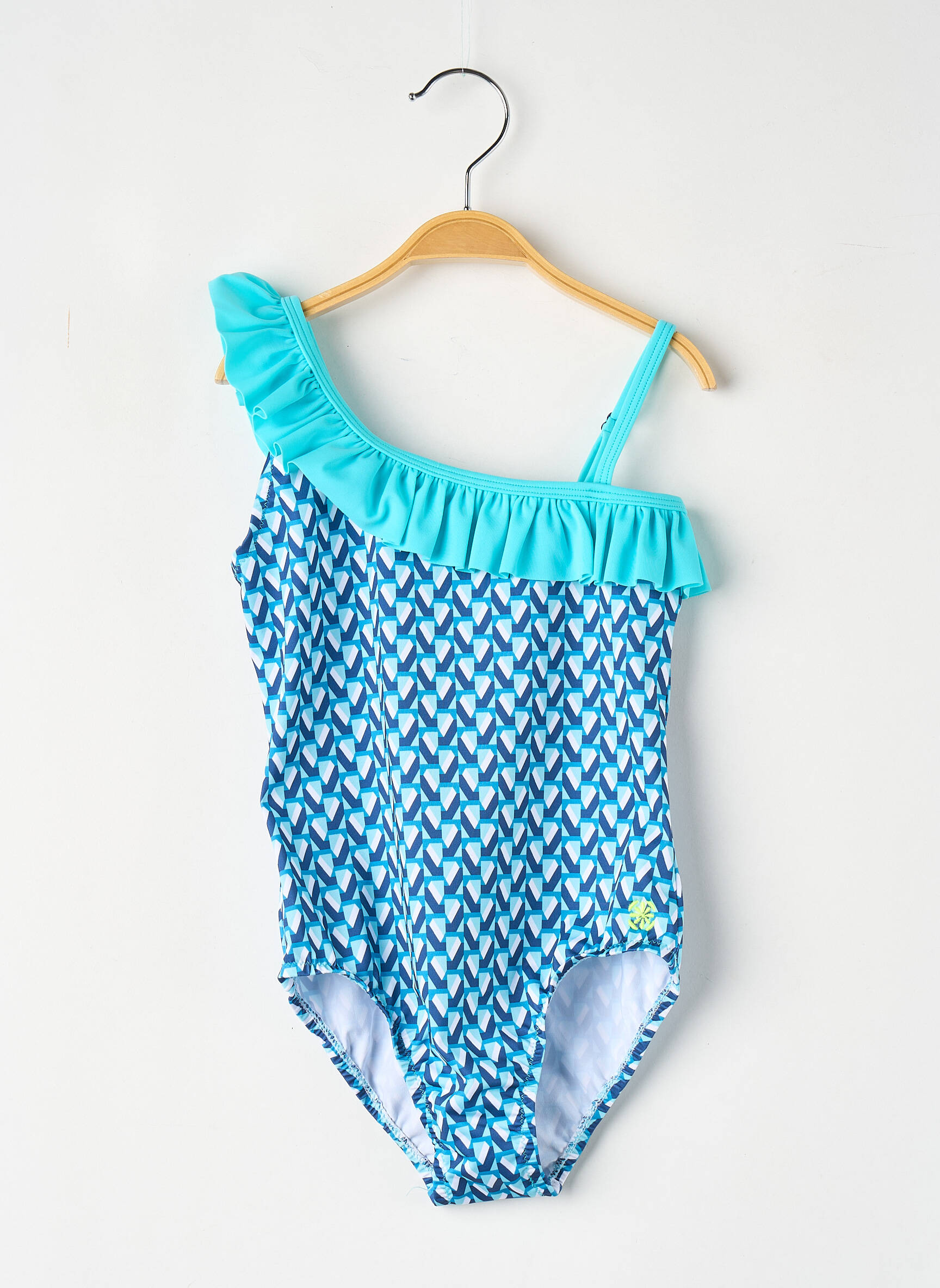 Costum de baie dintr-o singură piesă albastru GILI'S fată