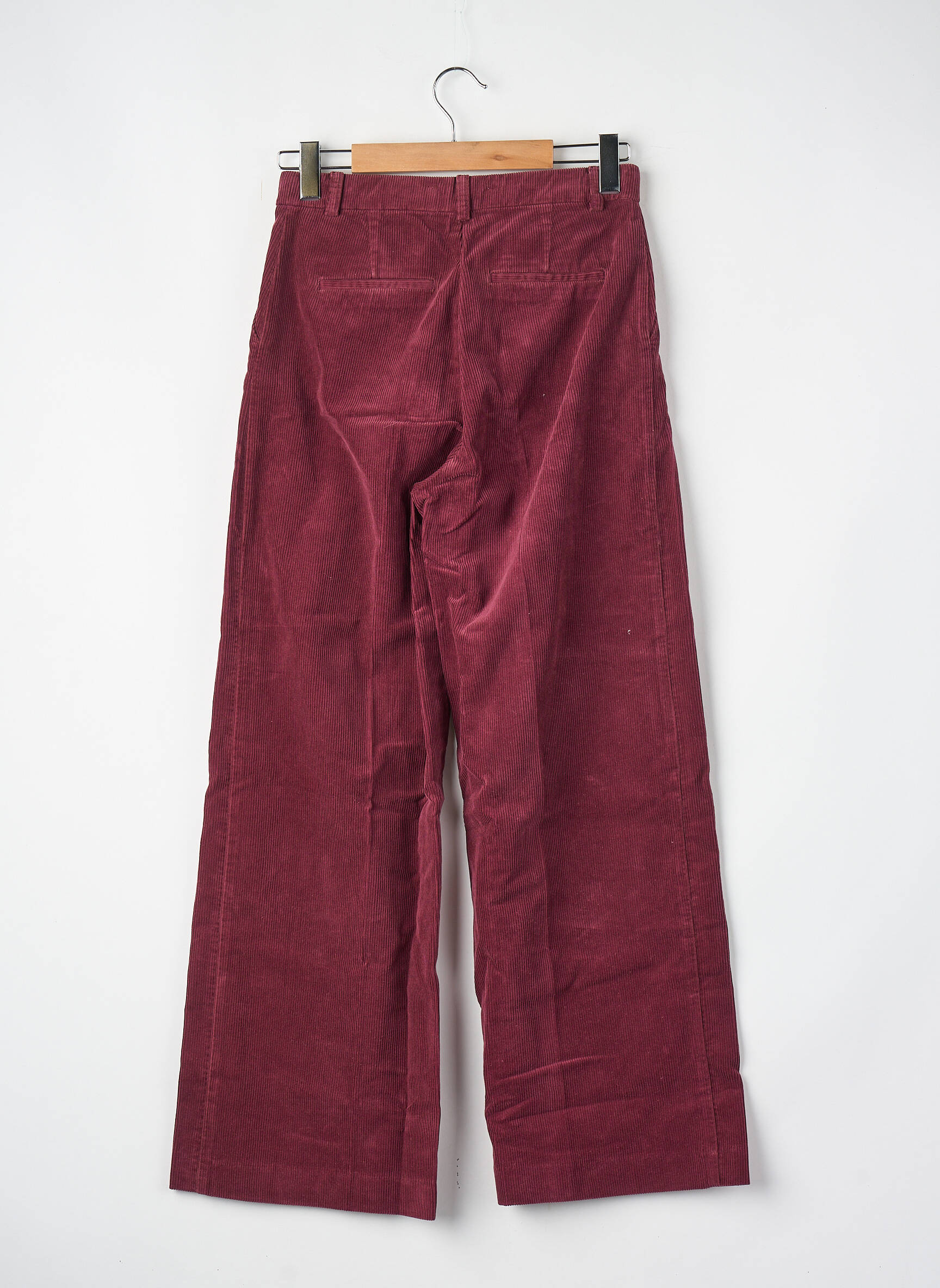 Pantalon larg roșu BELLE PIÈCE femeie