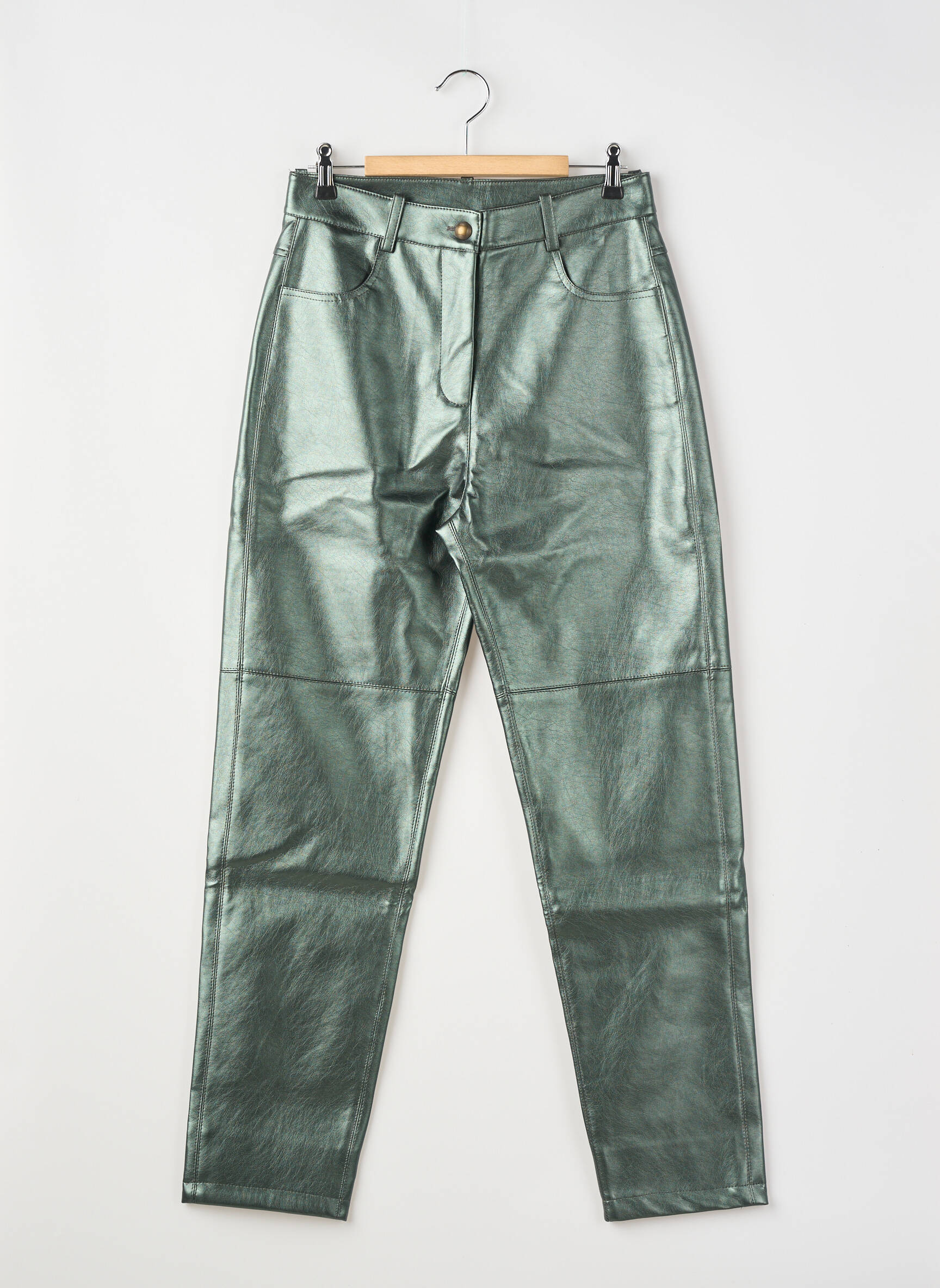 Pantalon drept verde THE LABEL EDITION femeie