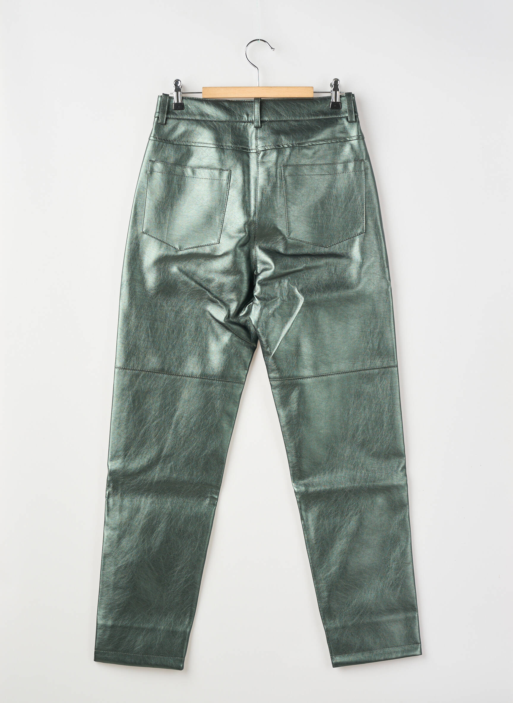 Pantalon drept verde THE LABEL EDITION femeie