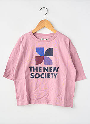 Tricou roz THE NEW SOCIETY fată