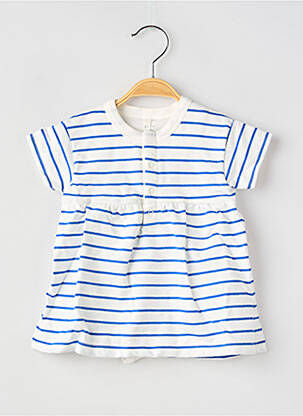 Rochie scurtă alb PETIT BATEAU fată