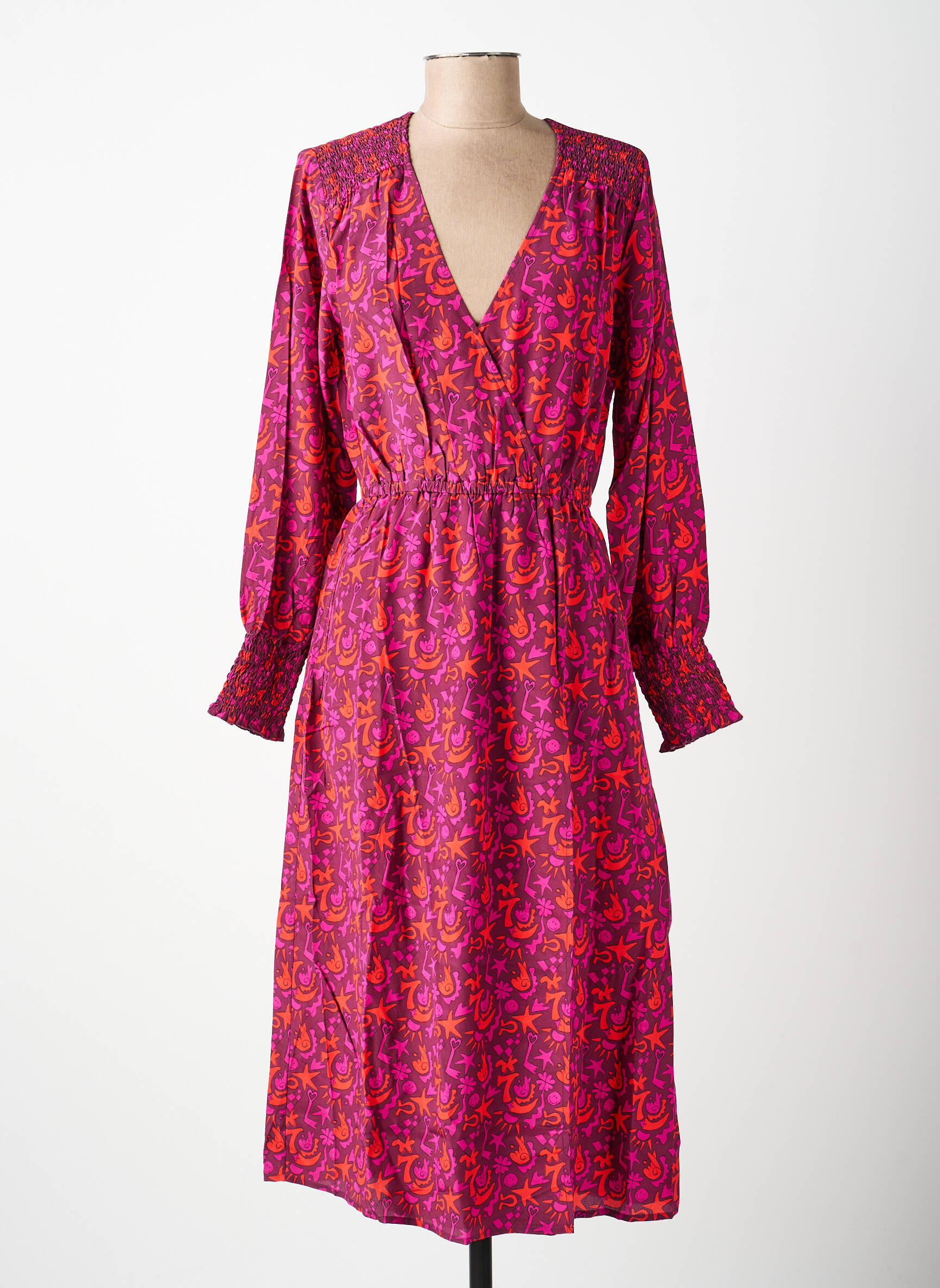 Rochie lungă roz SOI PARIS femeie