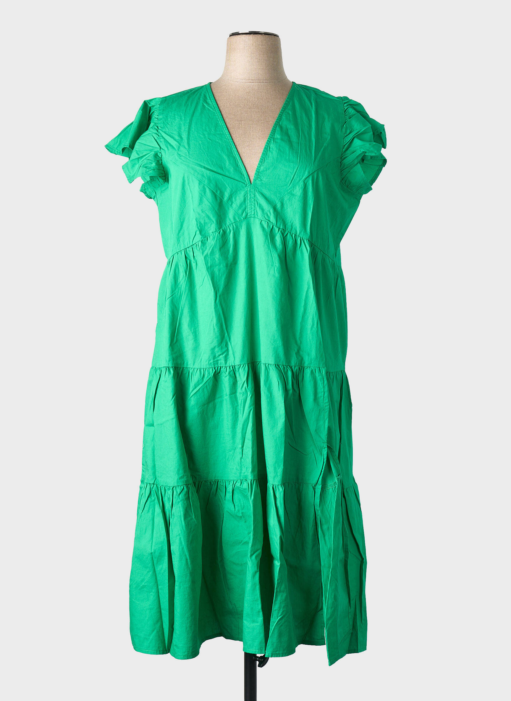 Rochie midi verde VERO MODA femeie