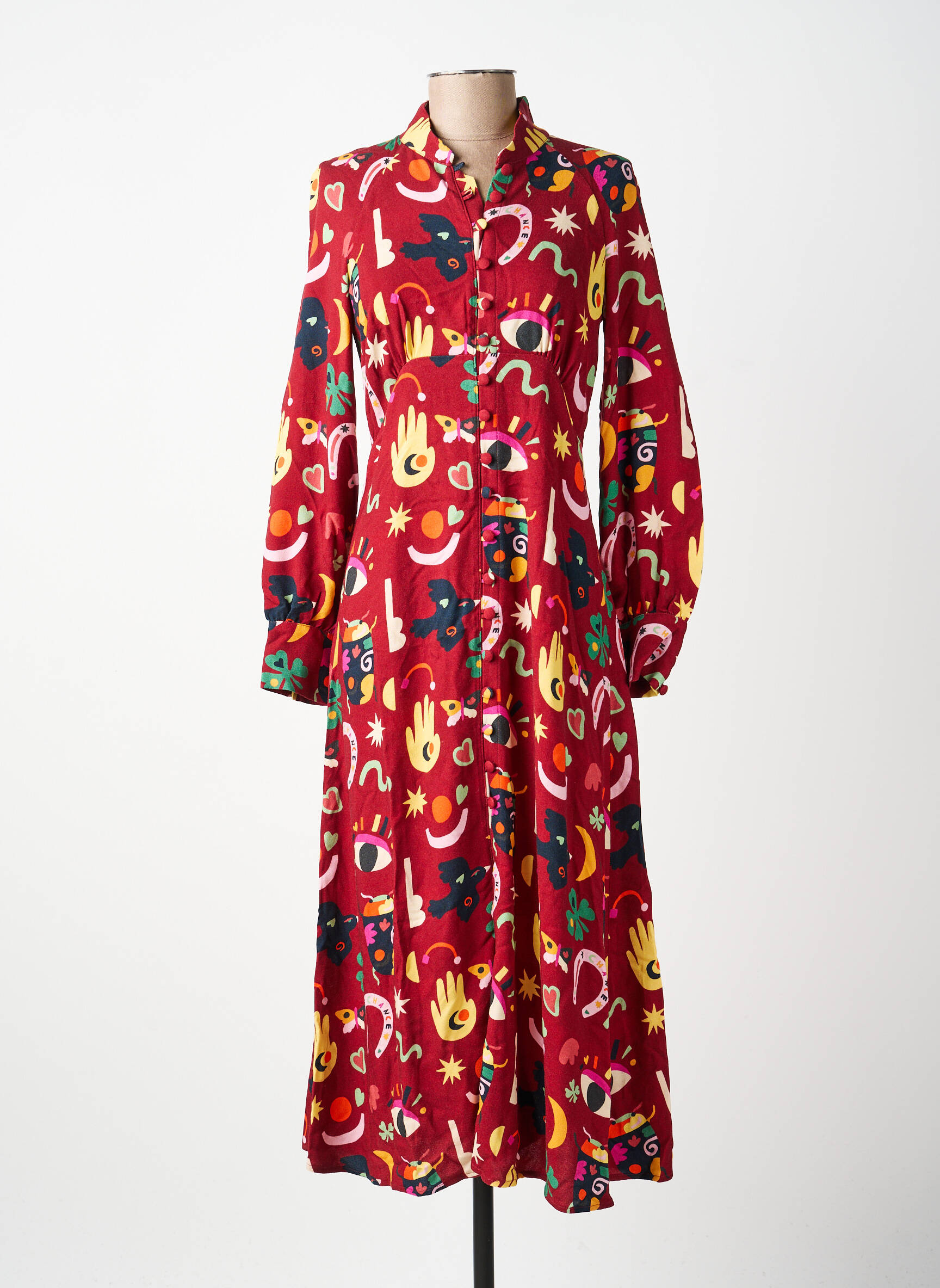 Rochie lungă roșu SOI PARIS femeie