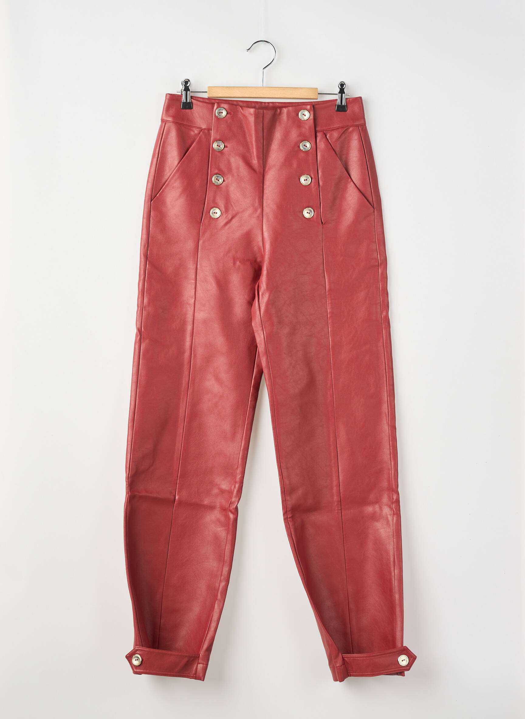 Pantalon larg roșu THE LABEL EDITION femeie