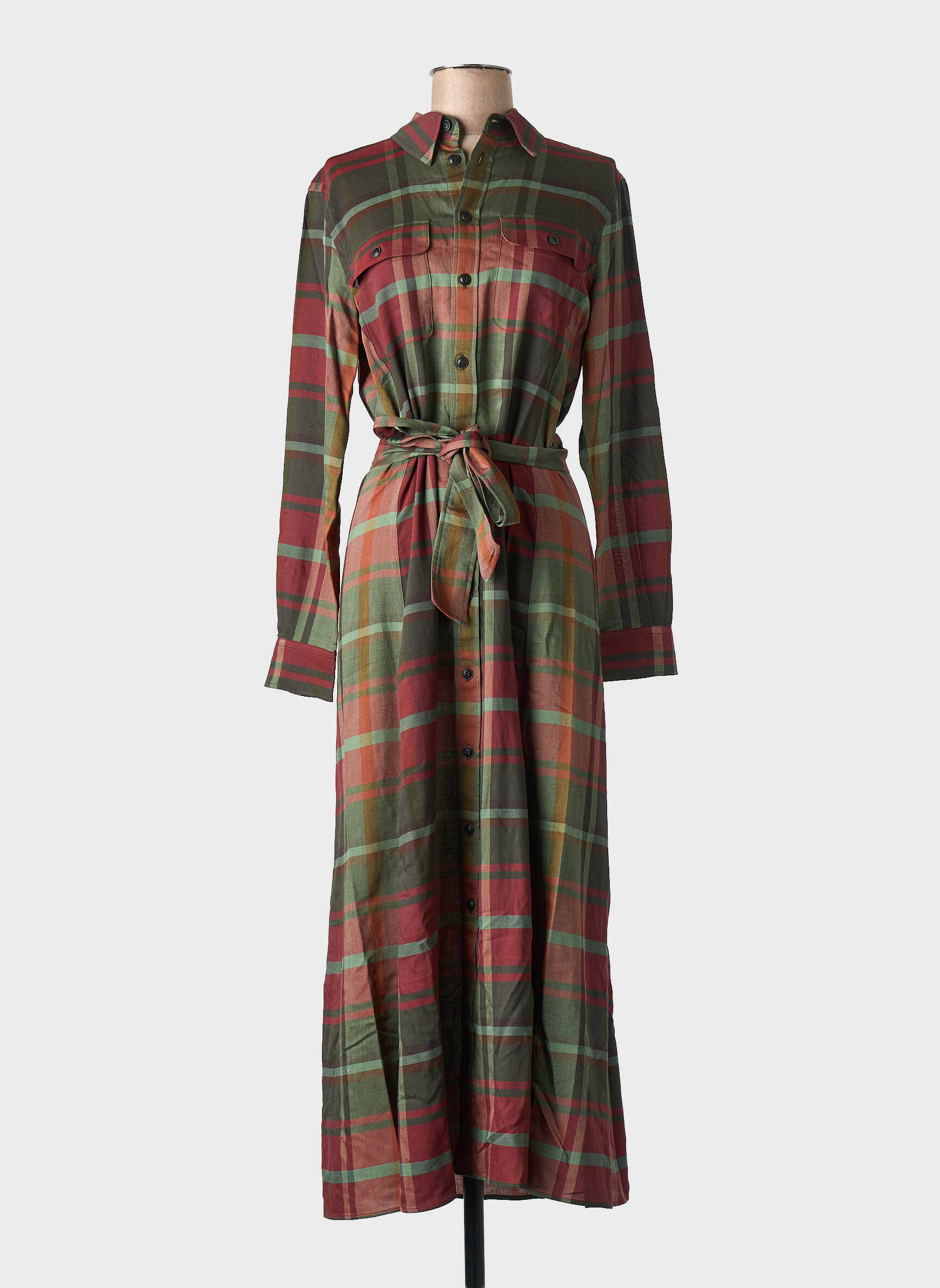 Rochie lungă kaki RALPH LAUREN femeie