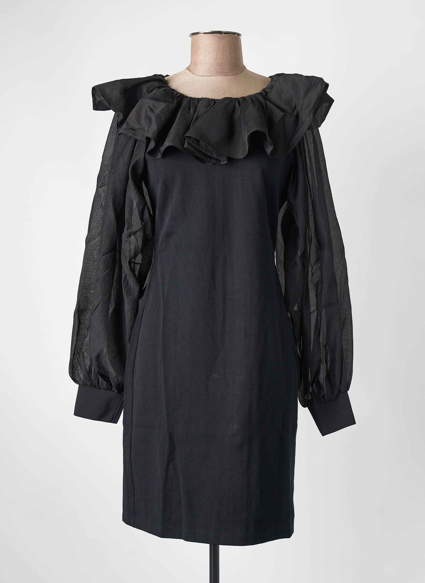 Rochie midi negru KARL LAGERFELD femeie