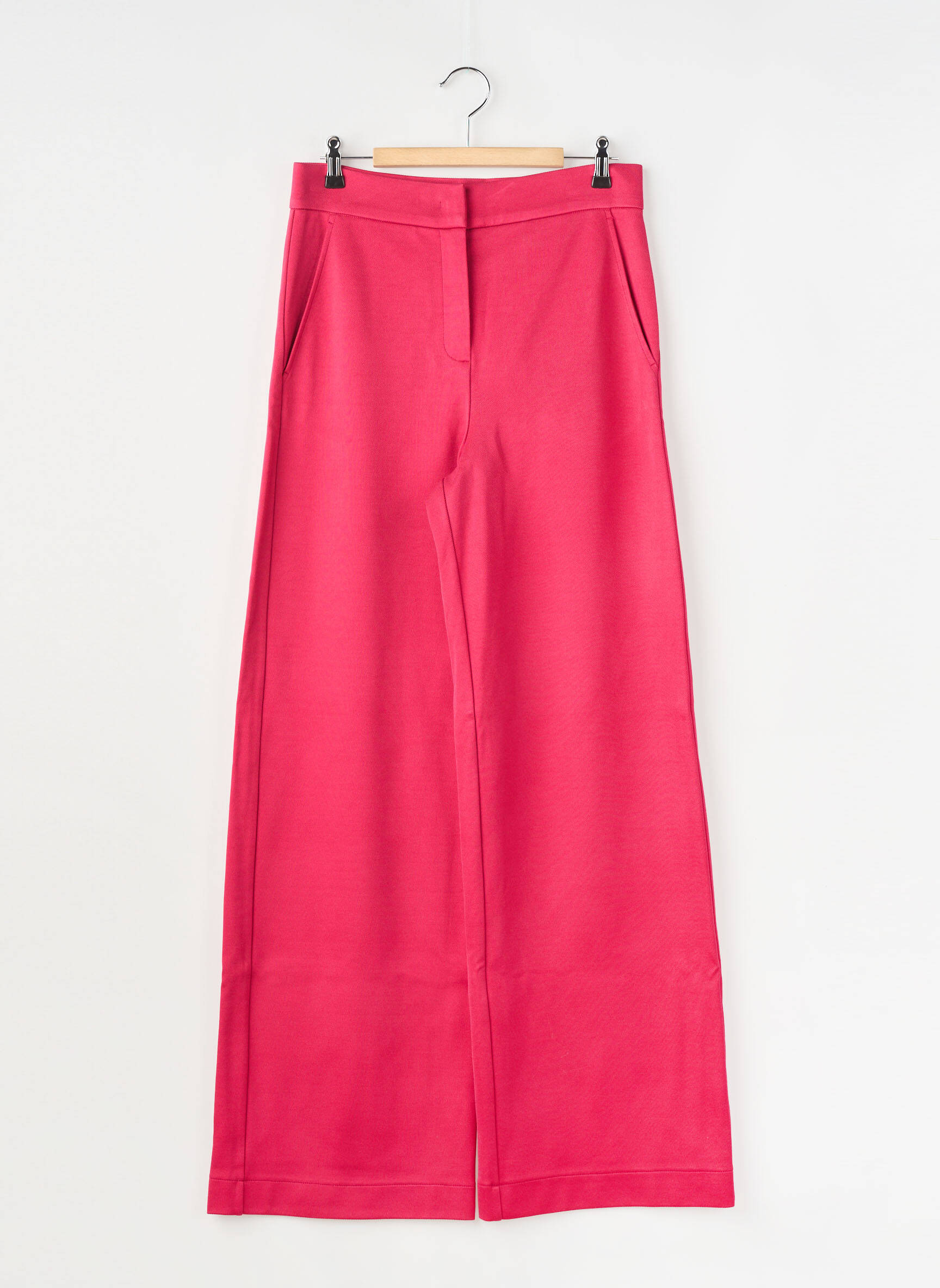 Pantalon larg roșu MAX&CO. femeie