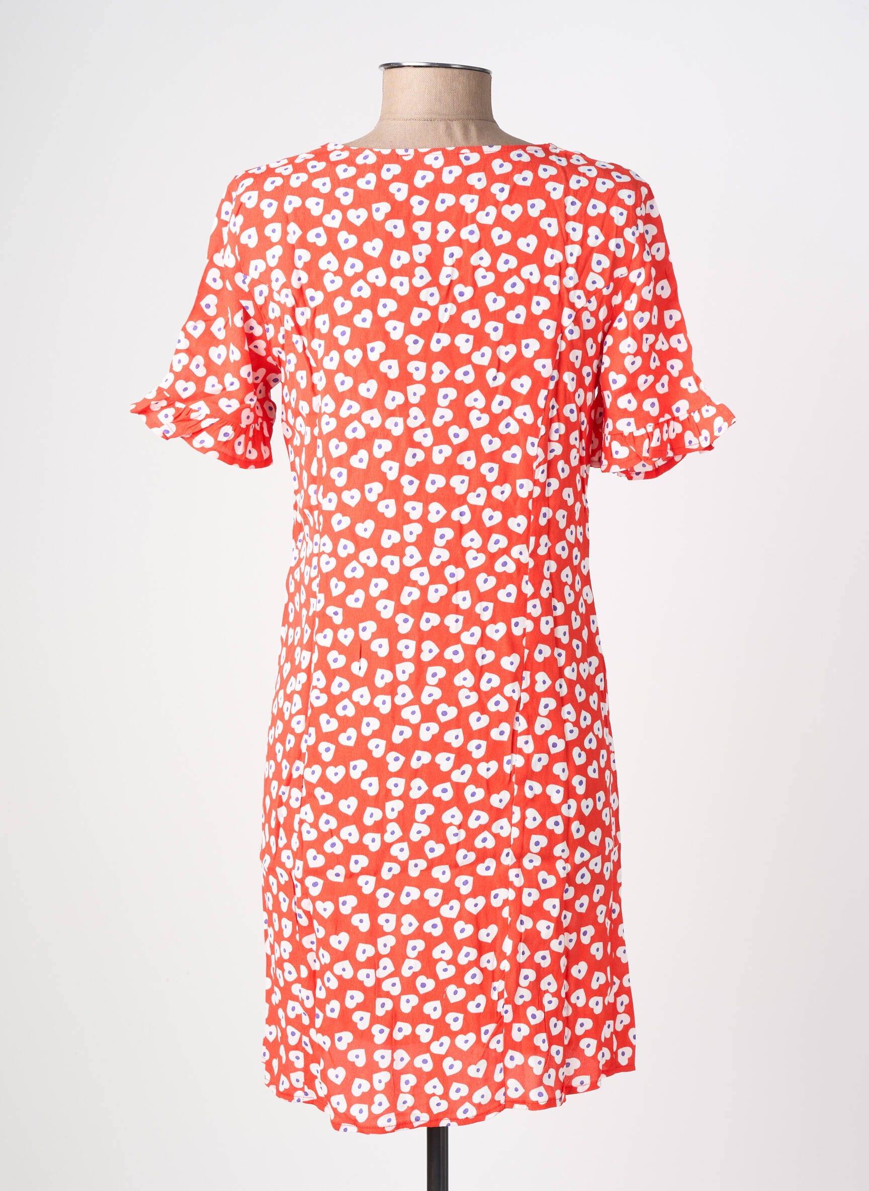 Rochie midi roșu PIECES femeie