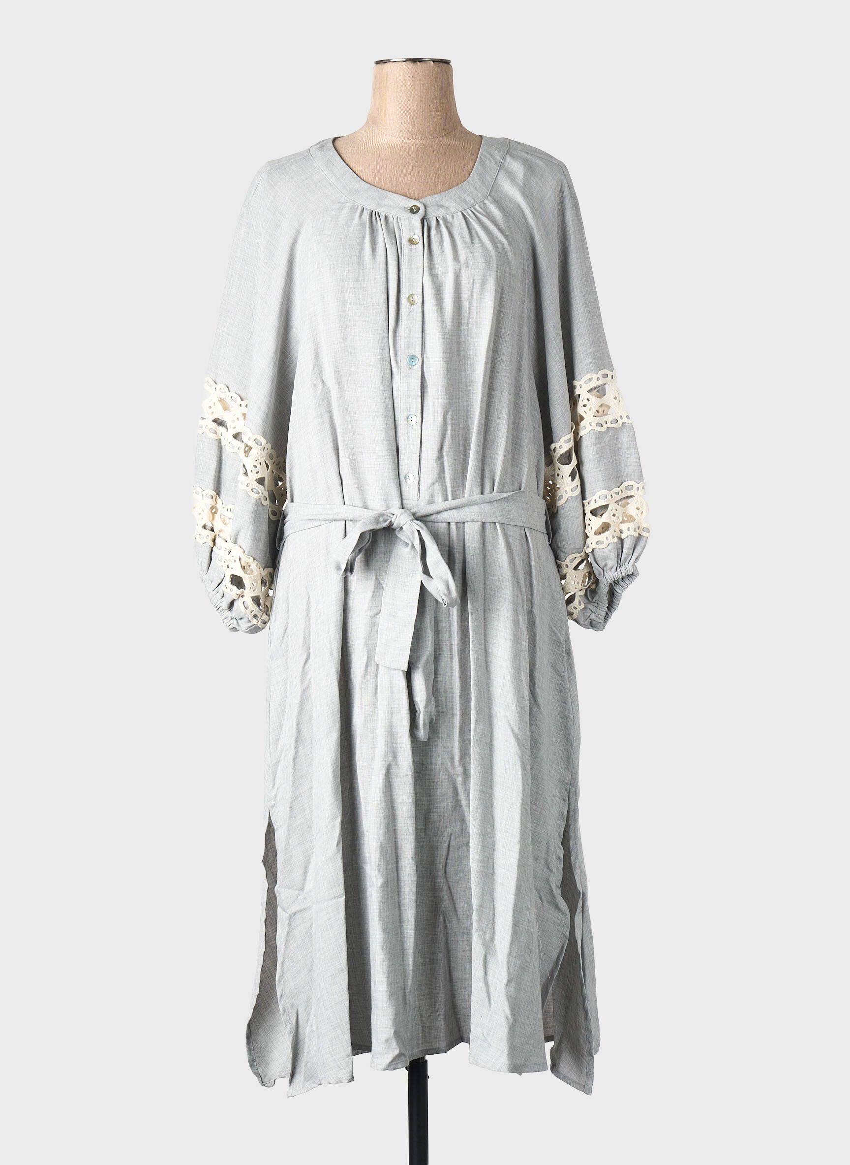 Rochie lungă gri MAT FASHION femeie