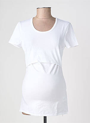 Tricou / top maternitate guler rotund alb BOOB femeie