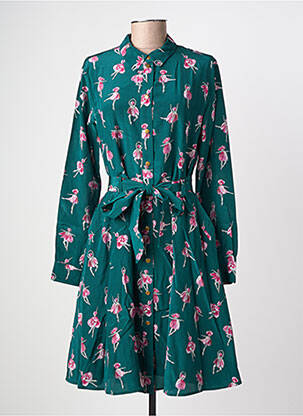 Rochie midi verde SOI PARIS femeie