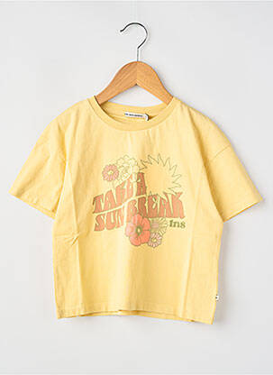Tricou galben THE NEW SOCIETY fată