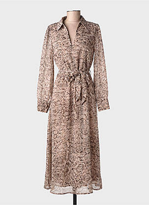 Rochie midi bej GRACE & MILA femeie