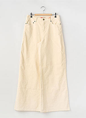 Pantalon larg croială largă alb MAX&CO. femeie