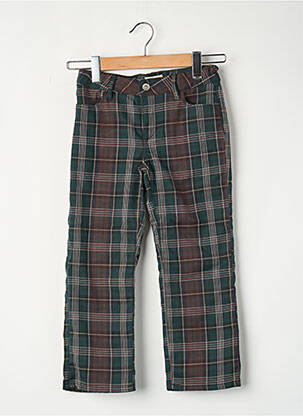Pantalon drept verde BELLEROSE fată