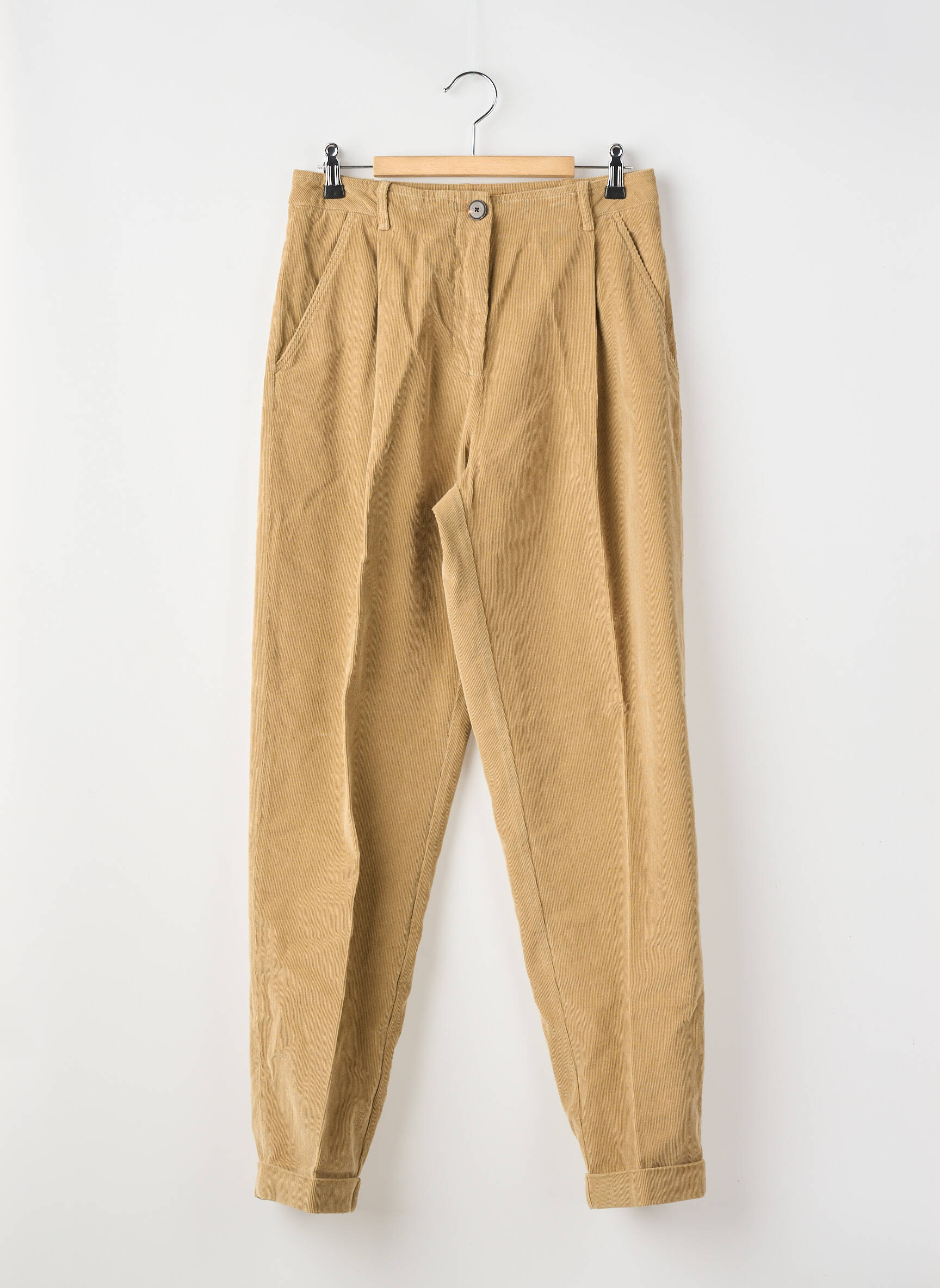 Pantalon drept maro POMANDERE femeie