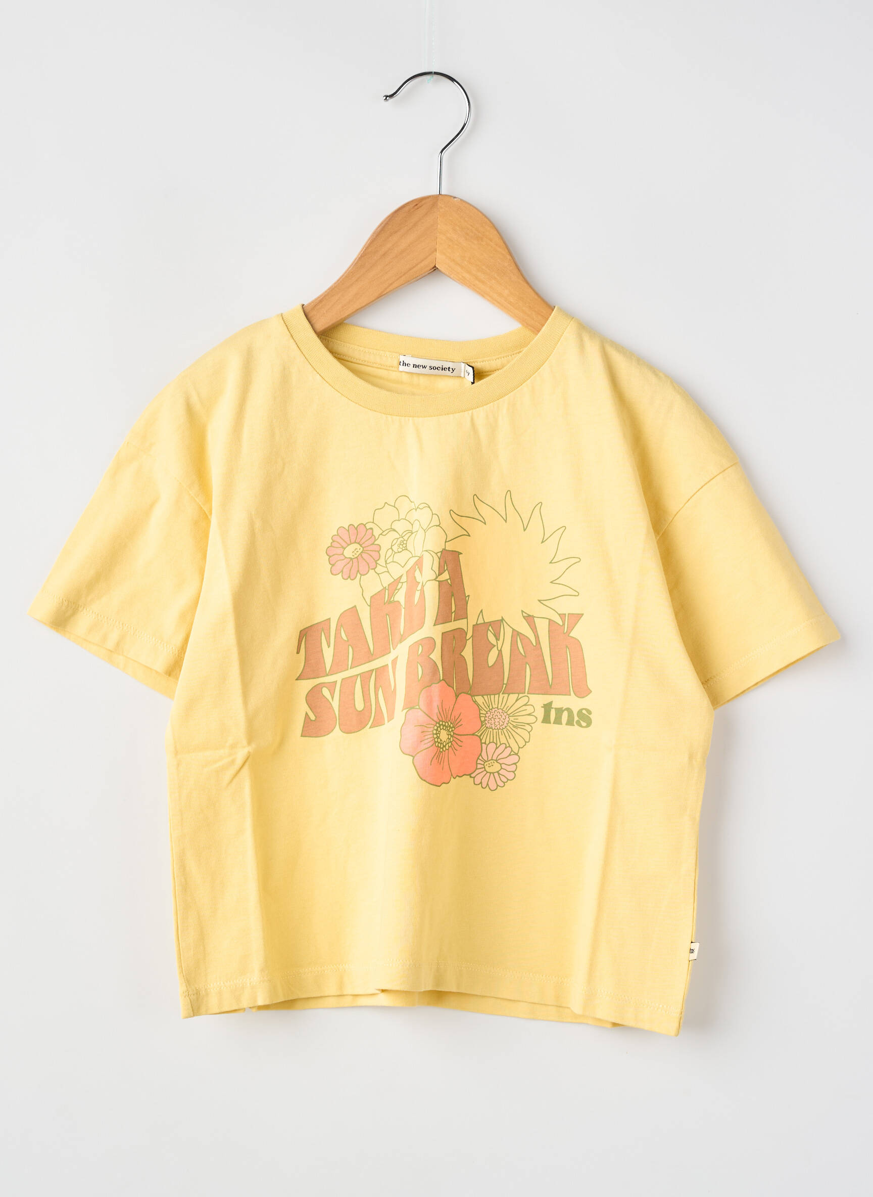 Tricou galben THE NEW SOCIETY fată