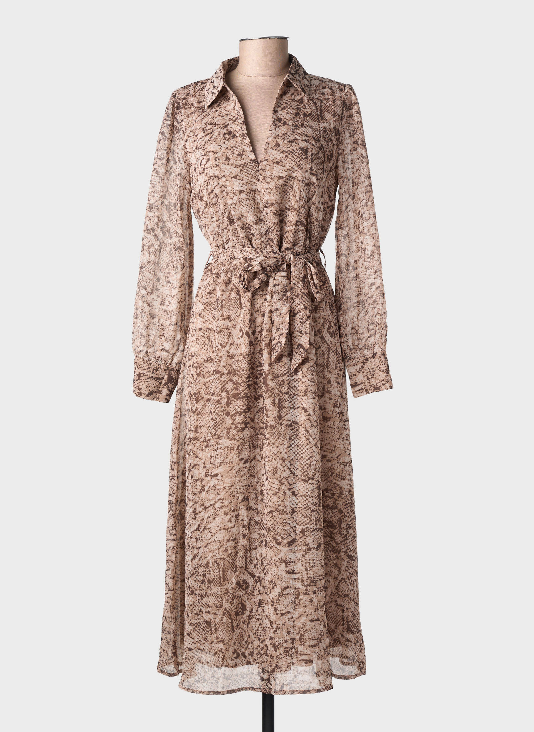 Rochie midi bej GRACE & MILA femeie