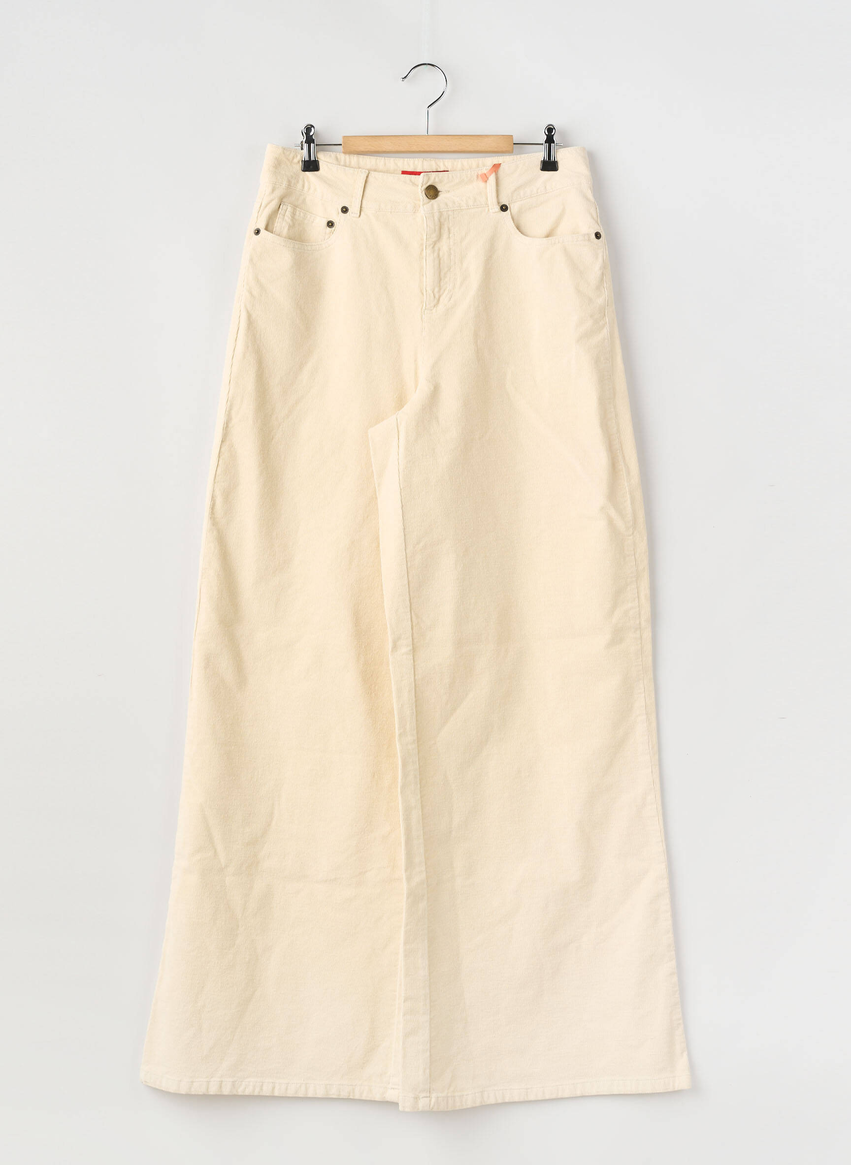 Pantalon larg alb MAX&CO. femeie