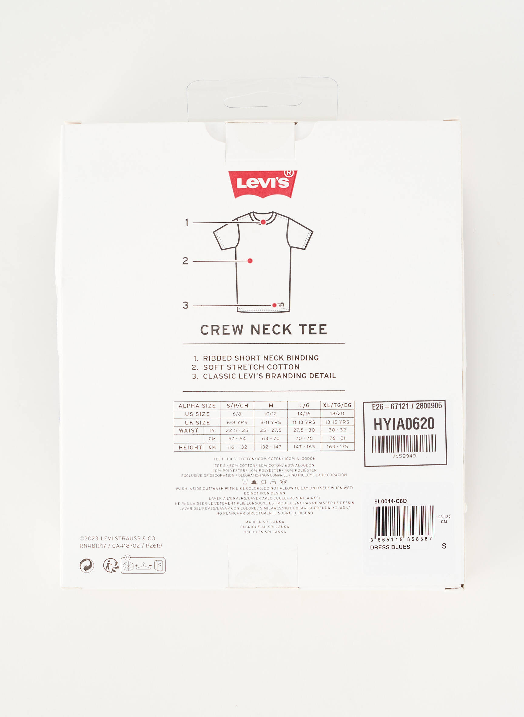 Tricou albastru LEVI'S băiat