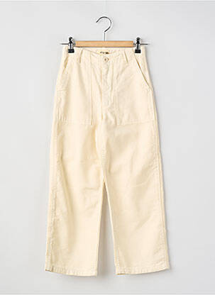 Pantalon drept alb BELLEROSE fată