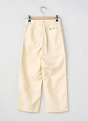 Pantalon drept alb BELLEROSE fată