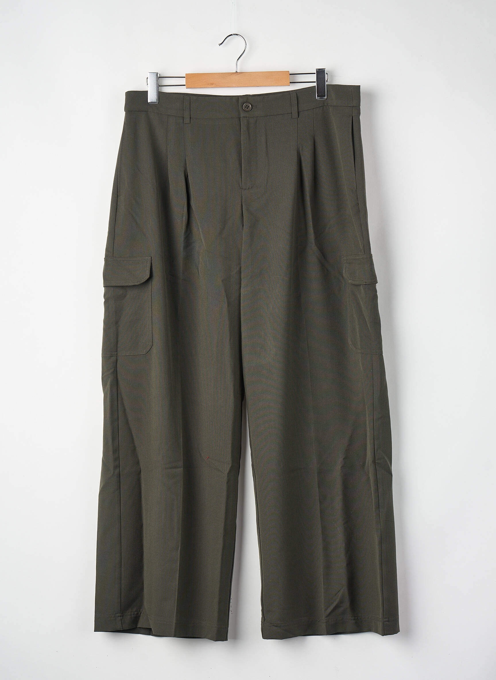 Pantalon larg kaki GINA TRICOT femeie