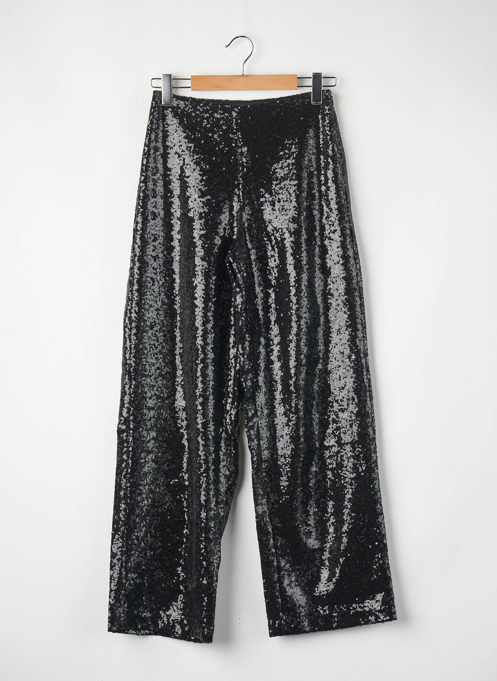 Pantalon larg negru VILA femeie