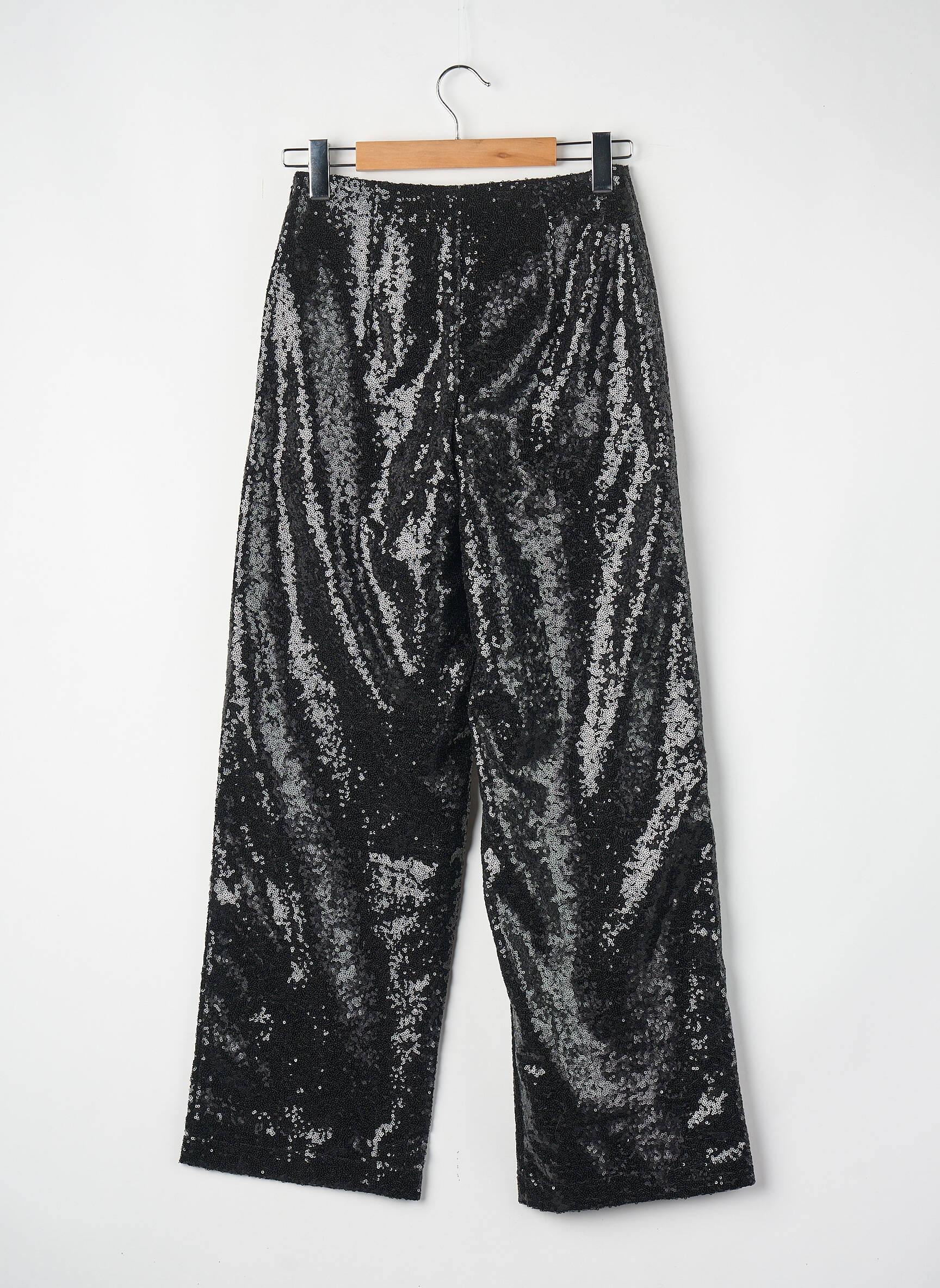 Pantalon larg negru VILA femeie