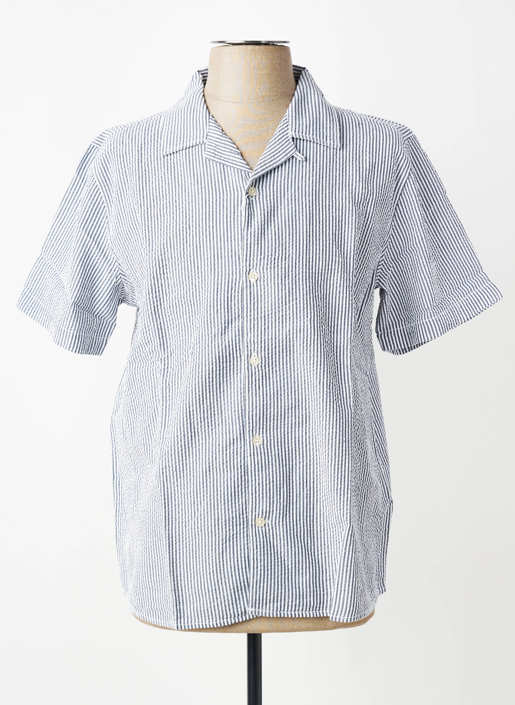 Cămașă cu mâneci scurte albastru KNOWLEDGE COTTON APPAREL bărbat