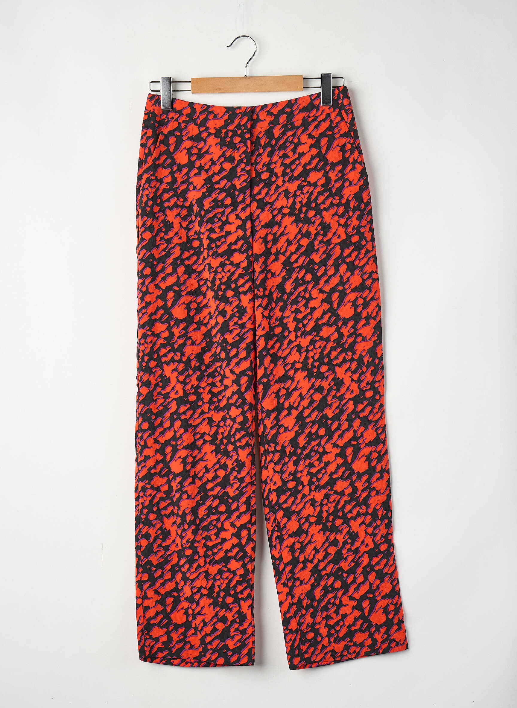 Pantalon larg negru VILA femeie
