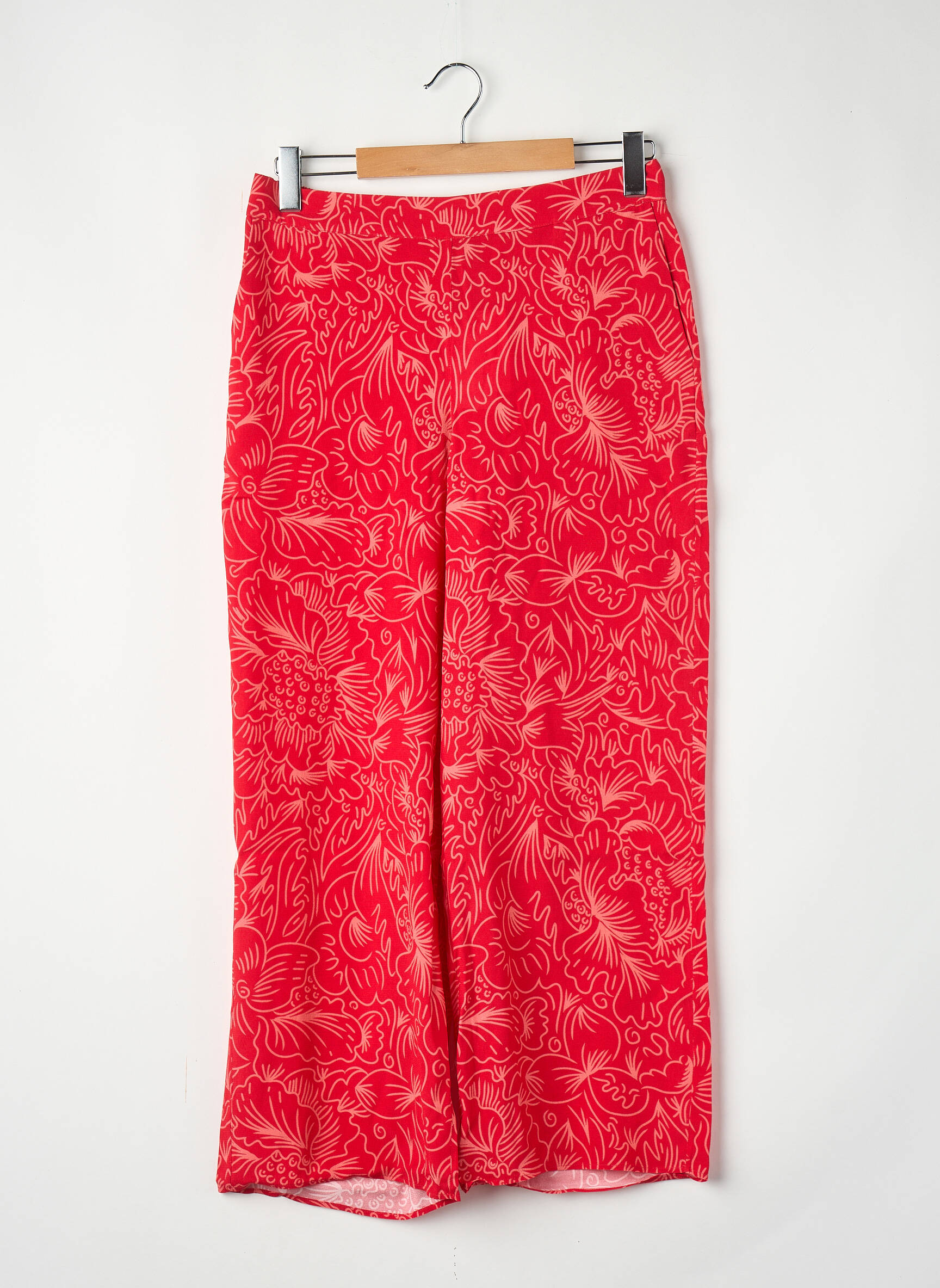 Pantalon larg roșu SOI PARIS femeie
