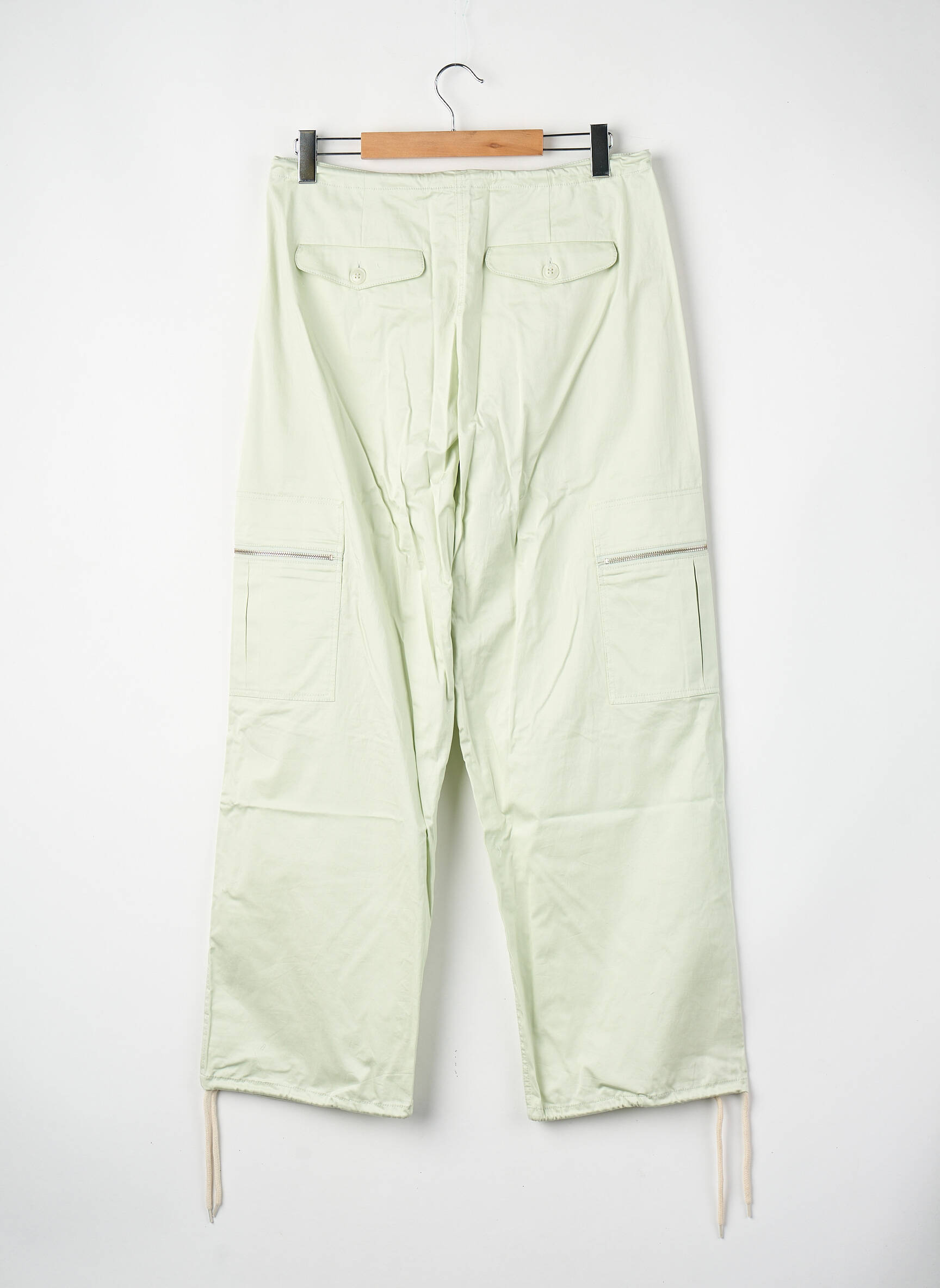 Pantalon larg verde SAMSOE & SAMSOE femeie