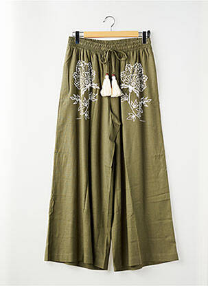 Pantalon larg kaki MAT FASHION femeie