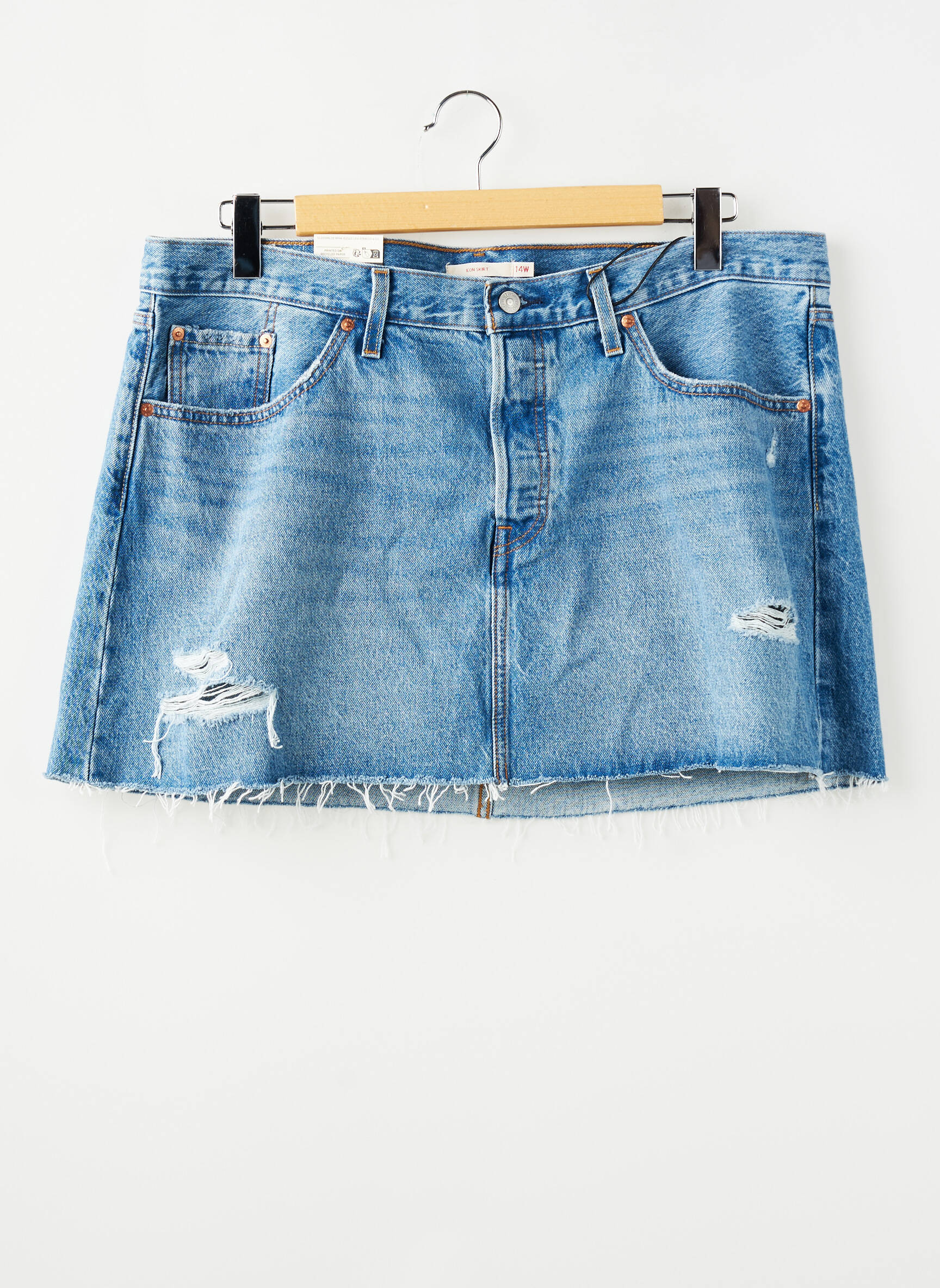 Fustă scurtă albastru LEVI'S femeie