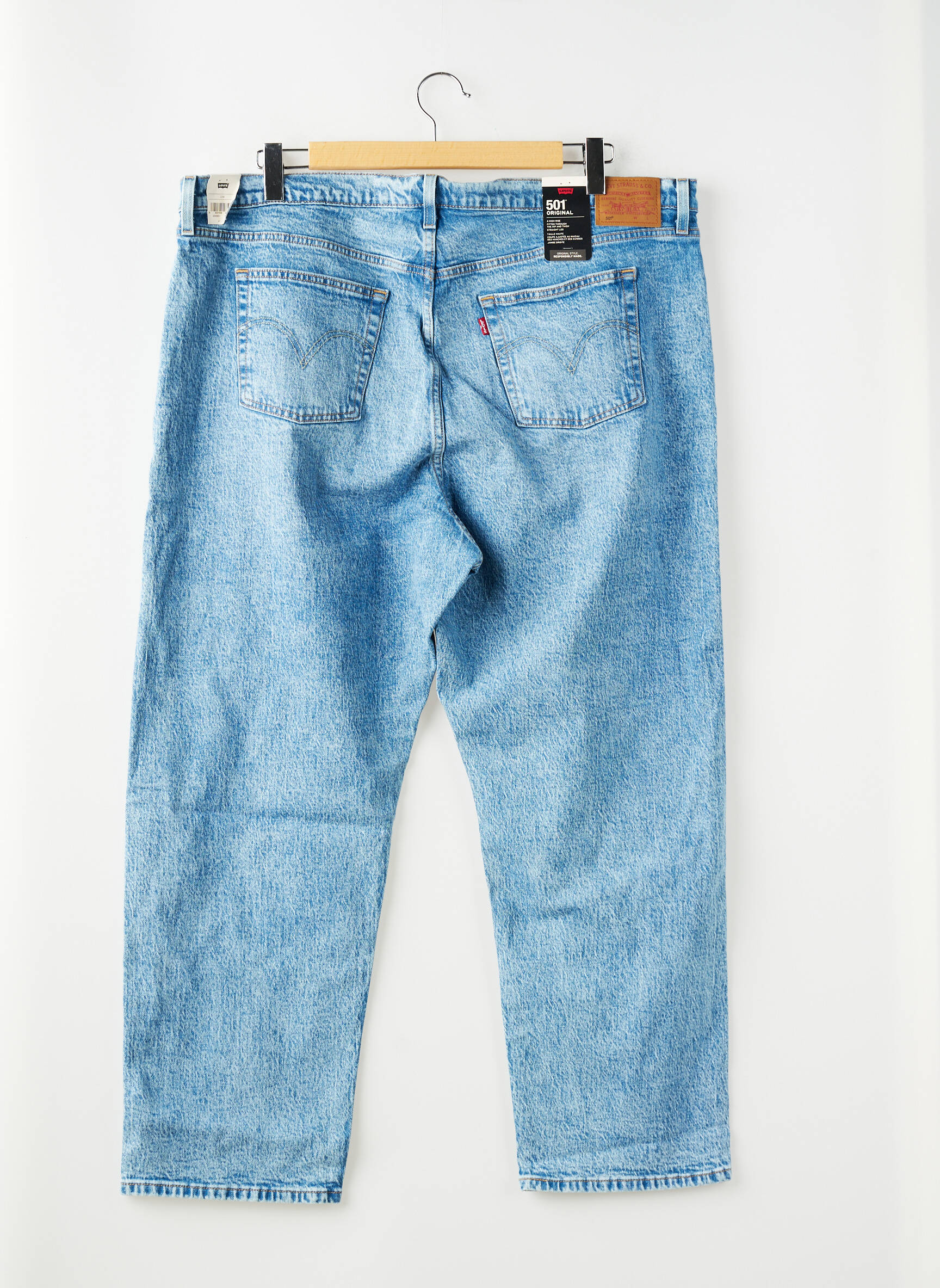 Blugi cu croială dreaptă albastru LEVI'S femeie