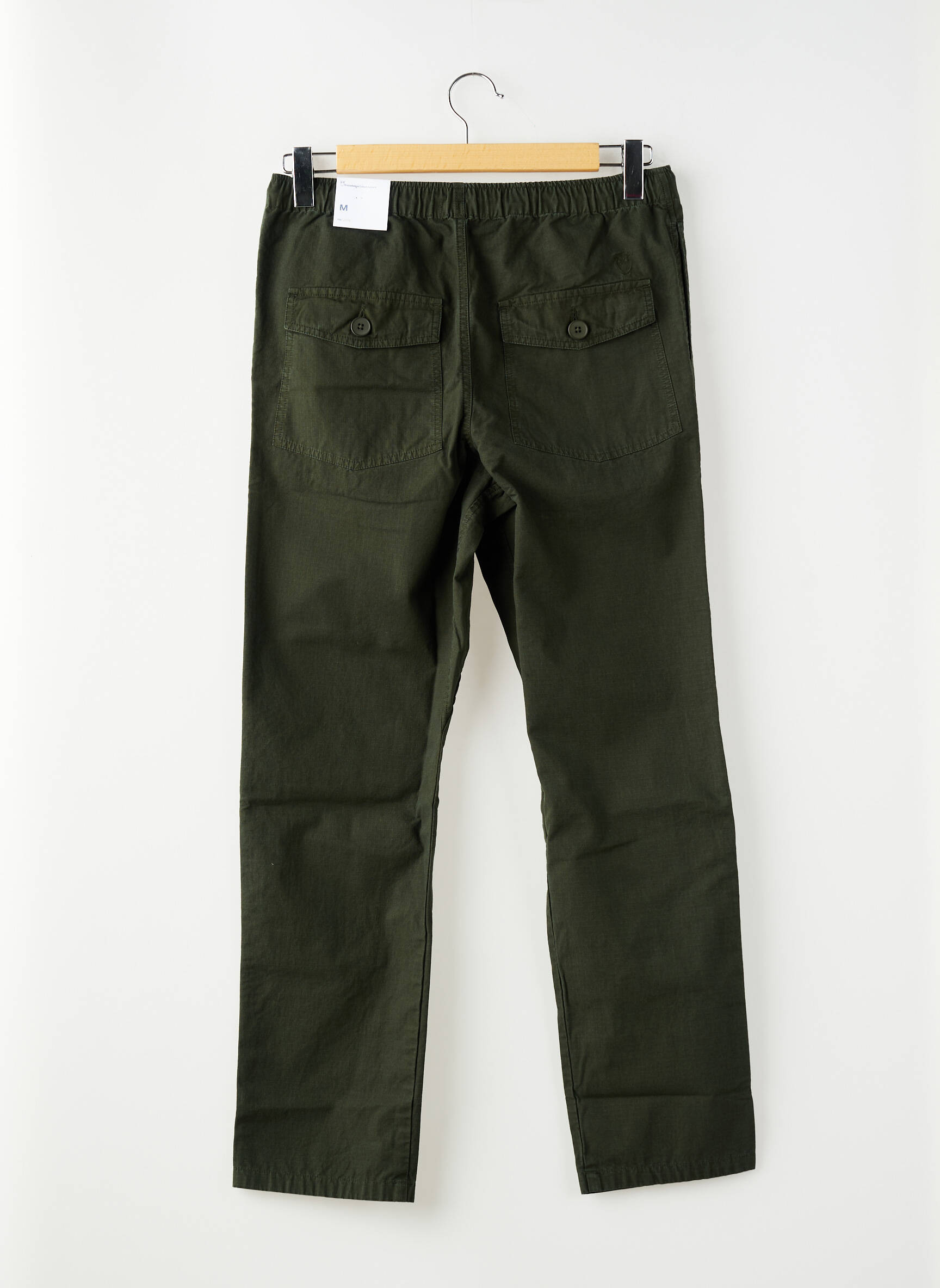 Pantalon drept verde KNOWLEDGE COTTON APPAREL bărbat