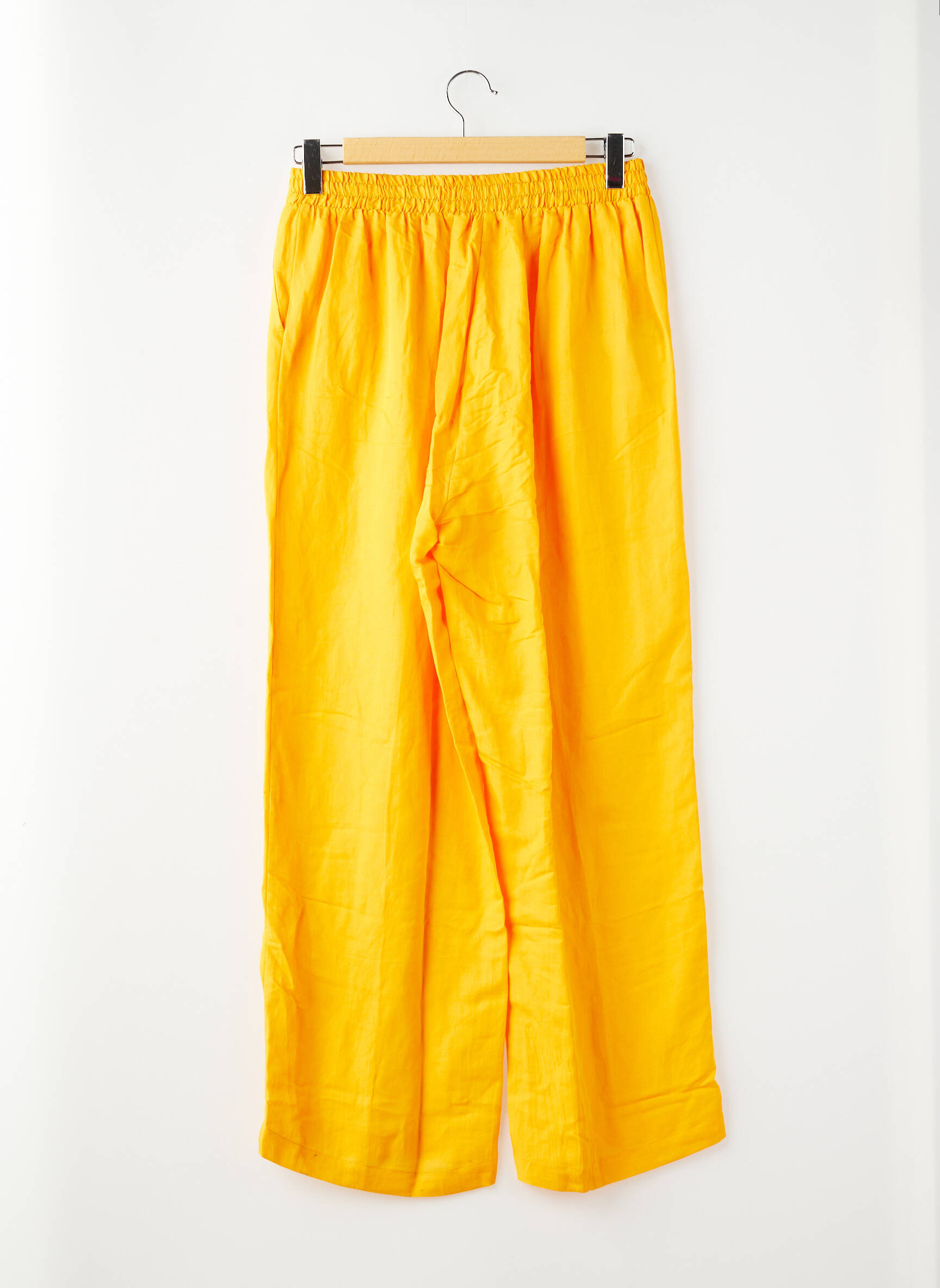 Pantalon drept galben MAT FASHION femeie