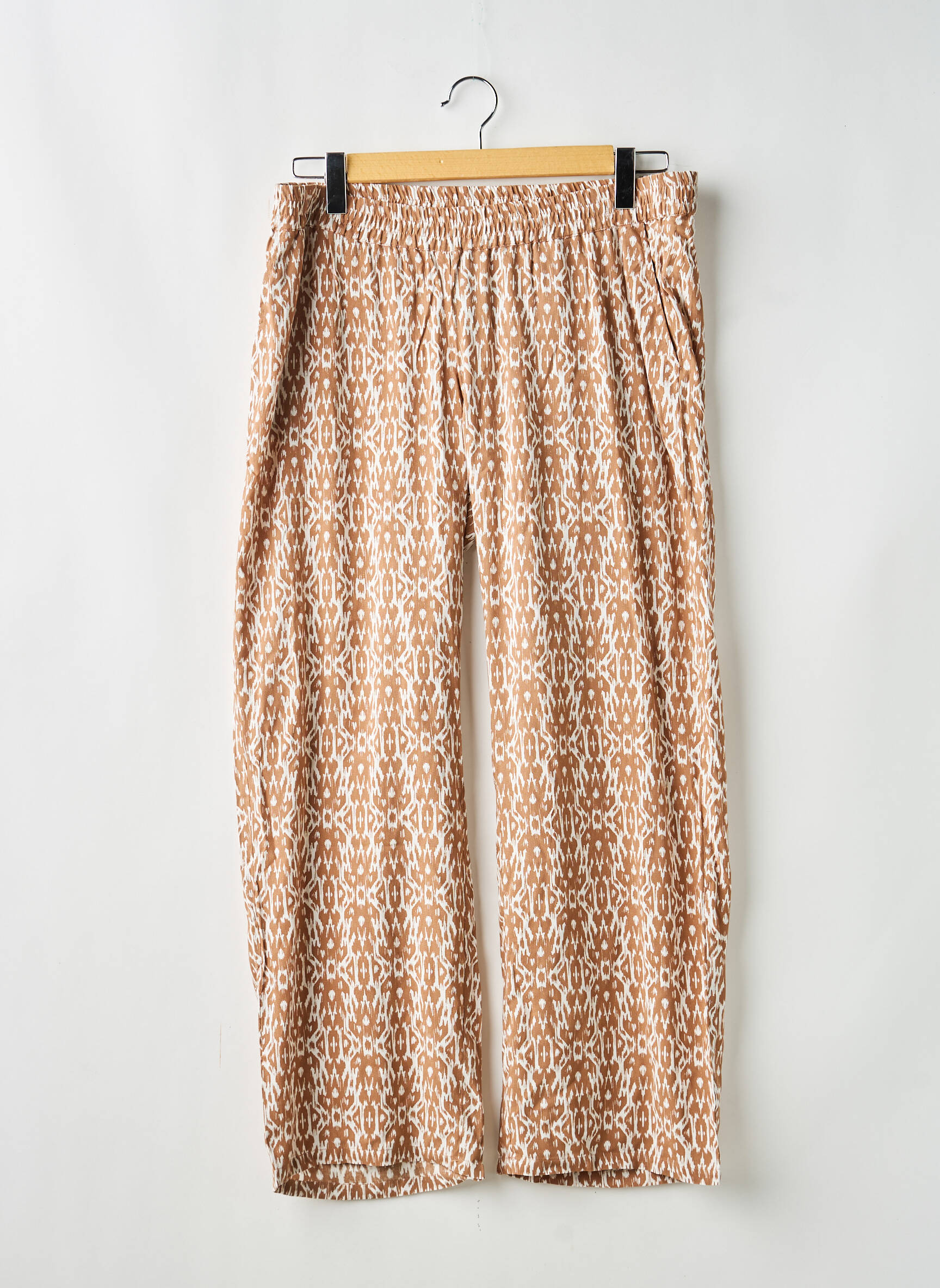 Pantalon larg alb MAMA LICIOUS femeie