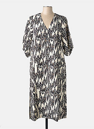 Rochie midi guler în v bej OBJECT femeie