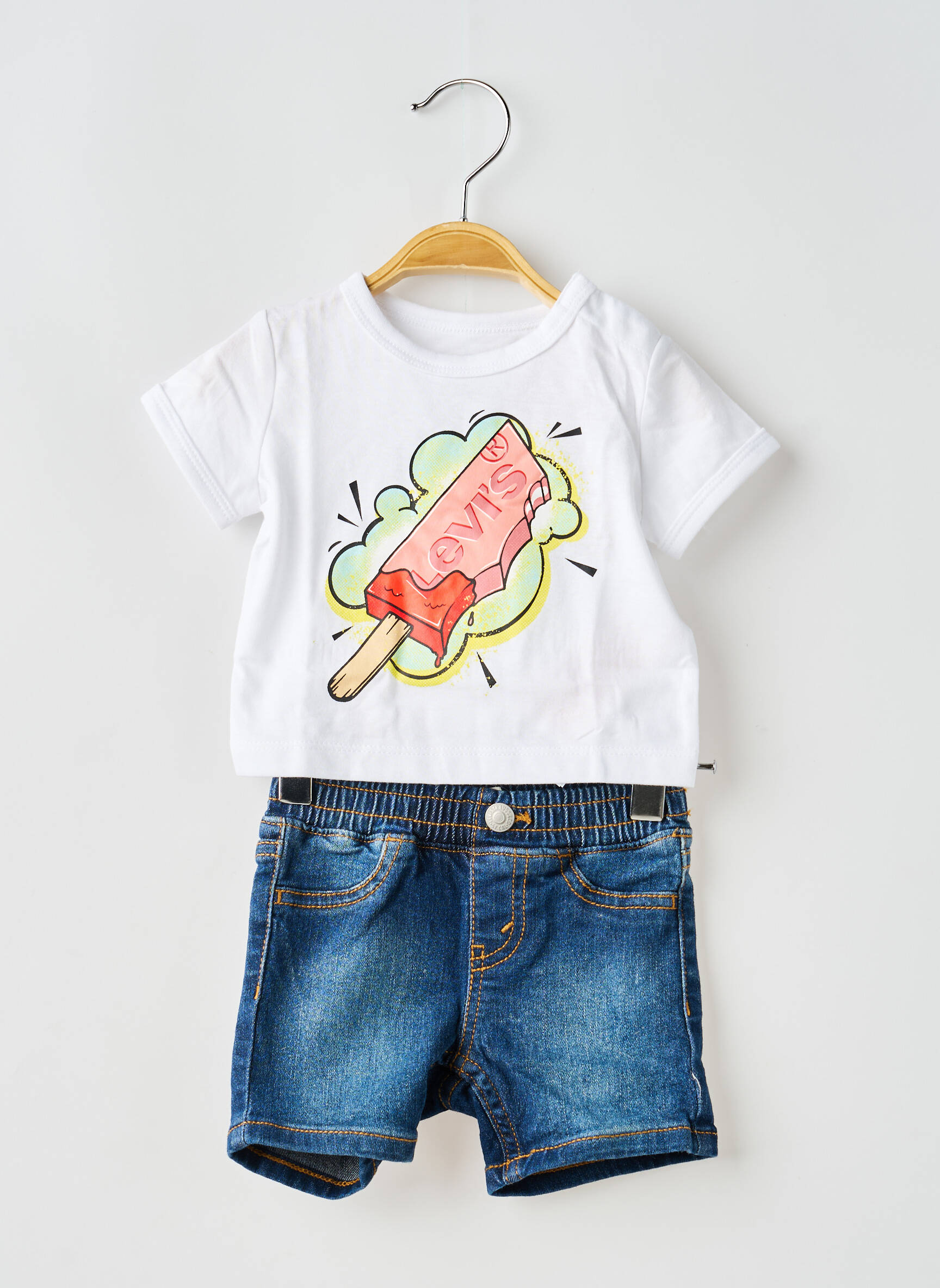 Set șort alb LEVI'S fată