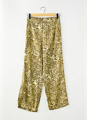 Pantalon larg galben MSCH COPENHAGEN femeie