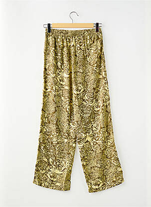 Pantalon larg galben MSCH COPENHAGEN femeie