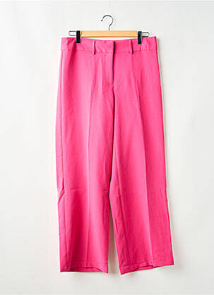 Pantalon larg roz EVOKED VILA femeie