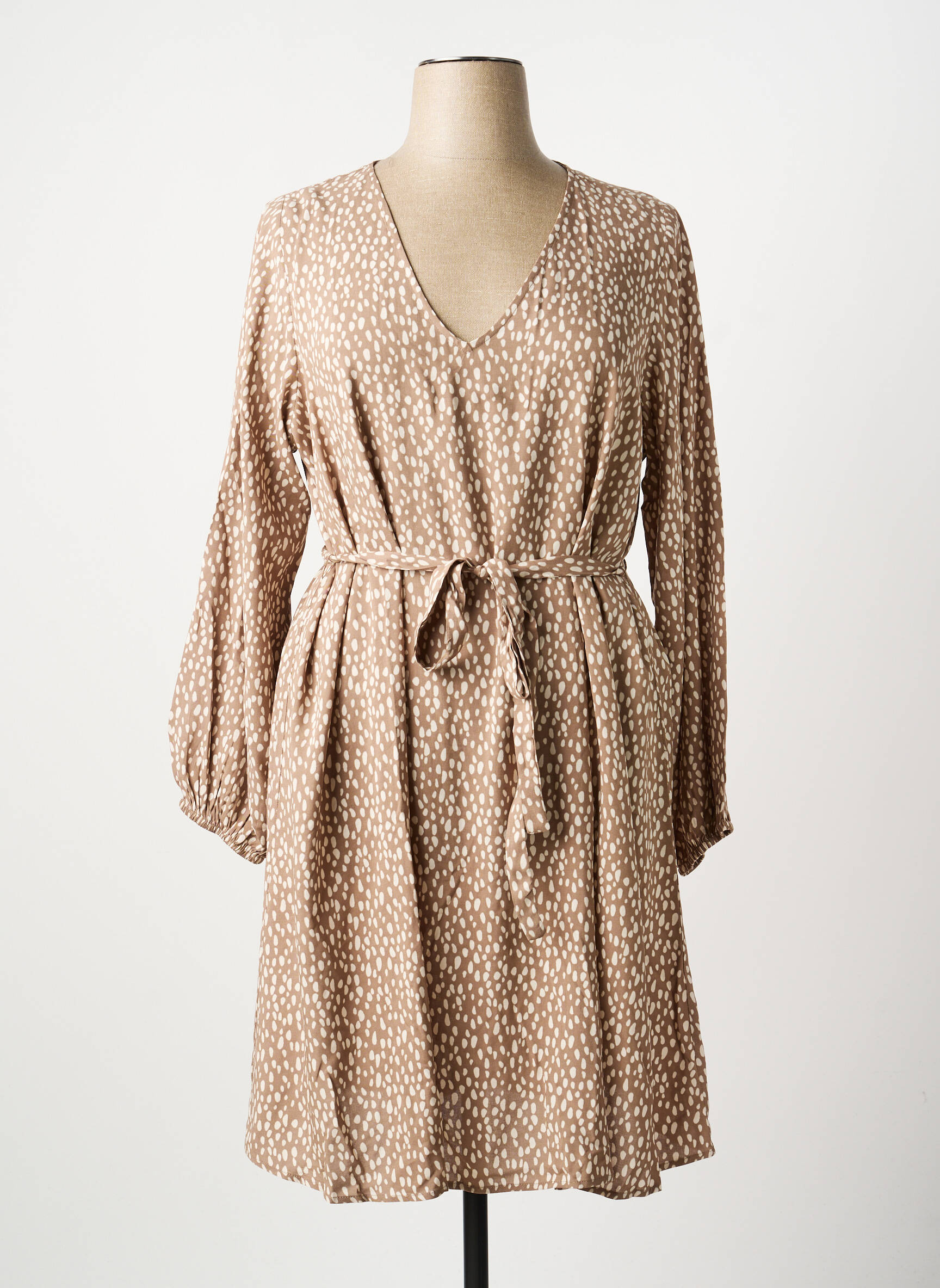 Rochie scurtă bej EVOKED VILA femeie